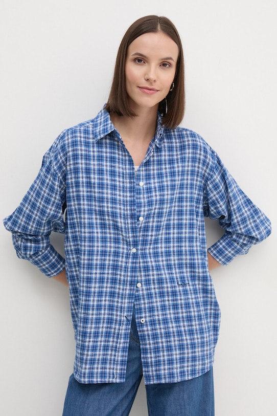 Pepe Jeans camasa de in MICHAELA cu modele albastru PL304890