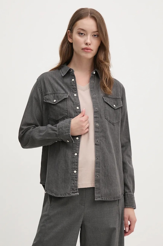 Pepe Jeans koszula jeansowa REGULAR SHIRT bawełna szary PL304894XM6
