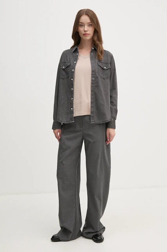 Pepe Jeans camasa jeans REGULAR SHIRT PL304894XM6 gri AW24