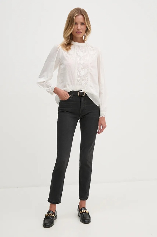 Pepe Jeans bluza din bumbac PRIMROSE PL304940 alb AW24