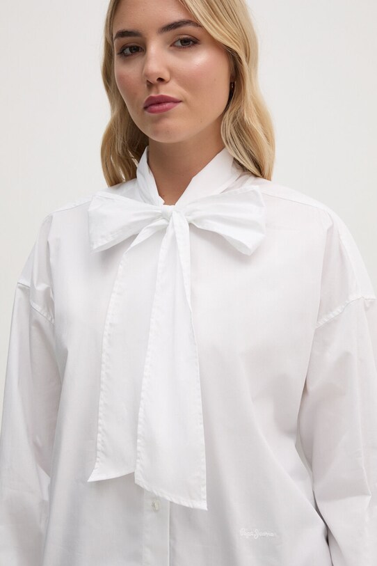 Хлопковая рубашка Pepe Jeans KARYMA PL304954 белый AW24