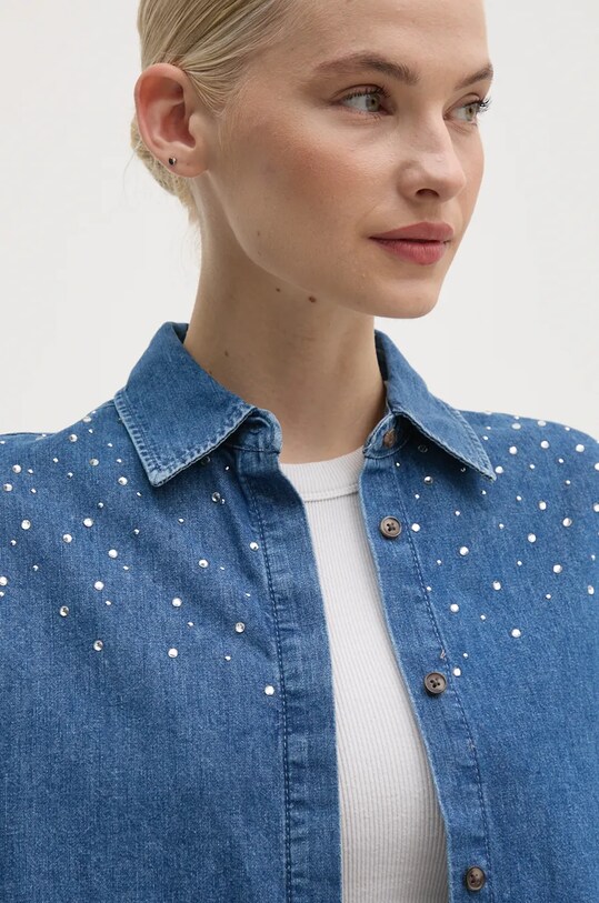 Pepe Jeans koszula jeansowa CHARLIE SPARKLE niebieski PL304962