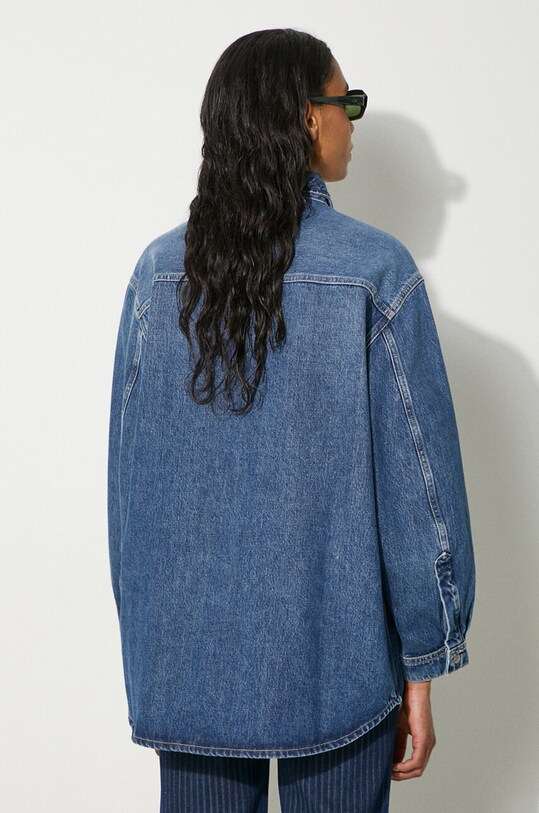 Abbigliamento Samsoe Samsoe camicia in denim di cotone Salea F24200016 blu navy