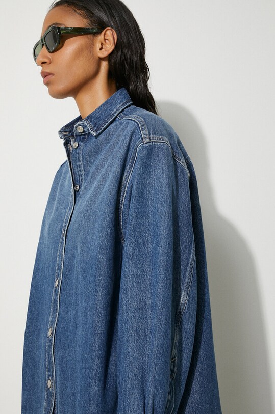 Samsoe Samsoe camicia in denim di cotone Salea F24200016 blu navy