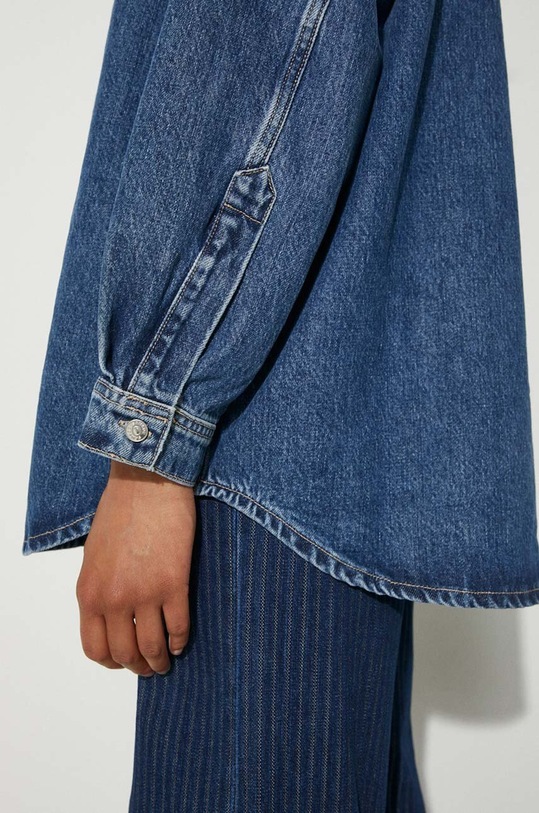 Samsoe Samsoe koszula bawełniana jeansowa Salea F24200016