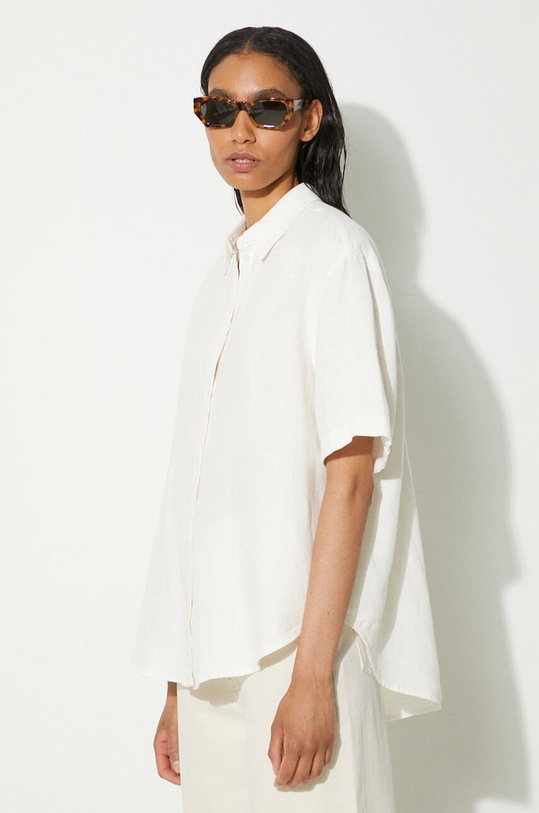 Ленена риза Samsoe Samsoe Salarika F24200081 бежов