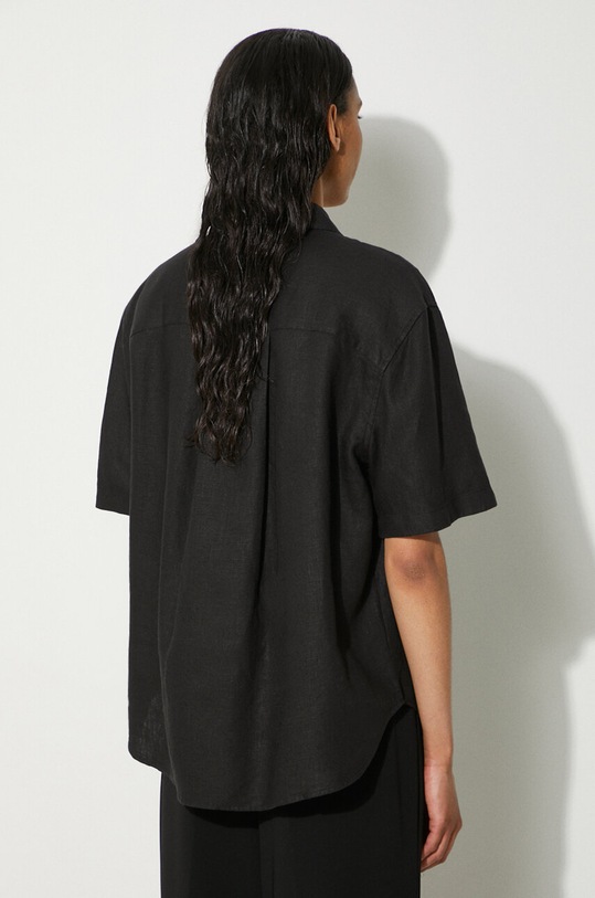 Ρούχα Πουκάμισο από λινό Samsoe Samsoe Salarika F24200081 μαύρο