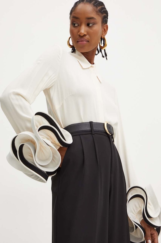 Elisabetta Franchi camasa lung bej CAT9647E2