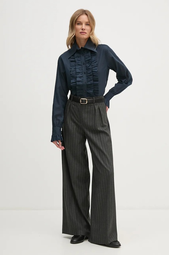 Βαμβακερό πουκάμισο Barbour Barbour x Alexa Chung LSH1657 σκούρο μπλε AW24