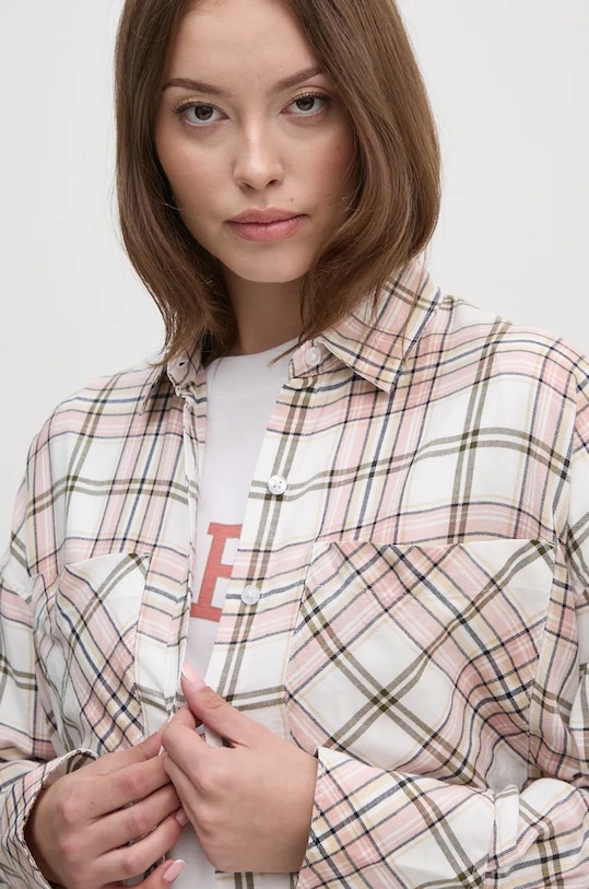 Bavlnená košeľa Barbour ružová LSH1635