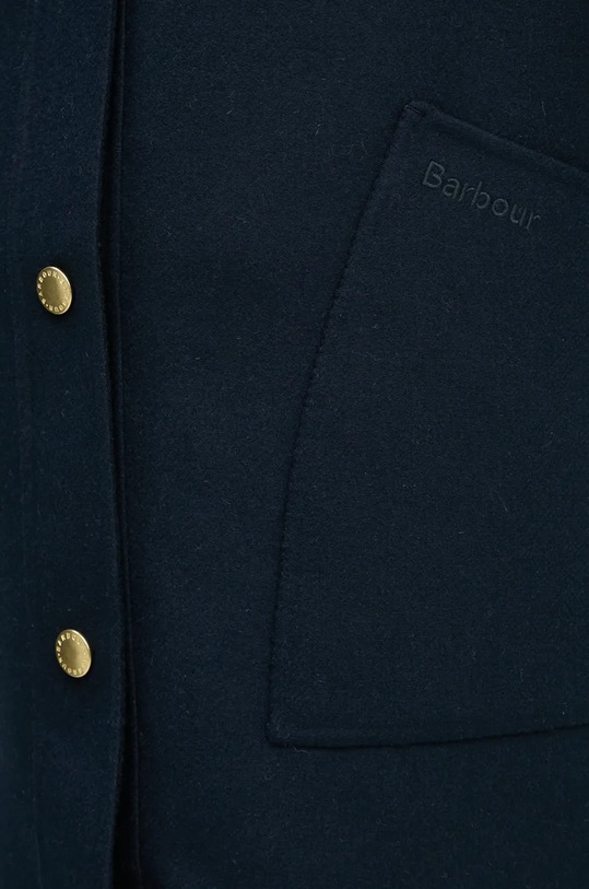 Barbour kurtka koszulowa wełniana LOS0066 granatowy