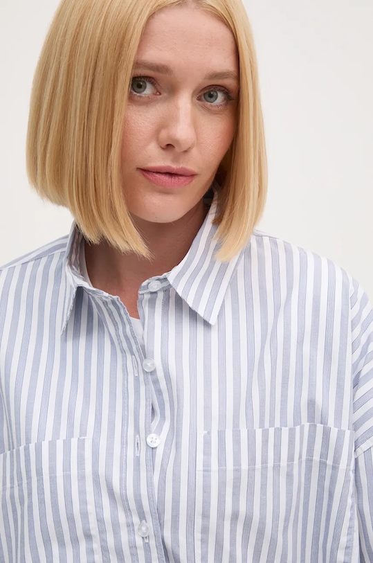 Barbour cămașă din bumbac albastru LSH1639