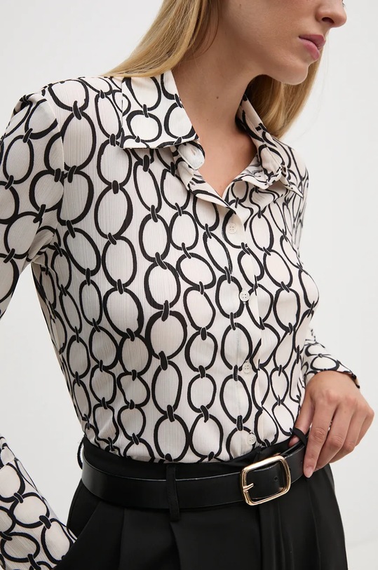 Košile Sisley regular béžová 52D3LQ07H