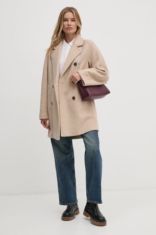 Sisley koszula 5ZMZLQ07I biały AW24