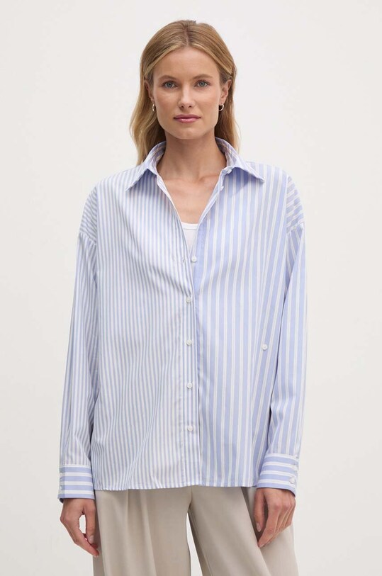 Бавовняна сорочка Sisley блакитний 5WAZLQ07J