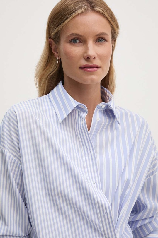 Pamučna košulja Sisley 5WAZLQ07J plava