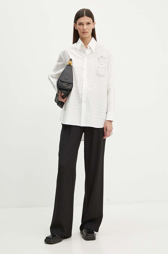 Бавовняна сорочка MM6 Maison Margiela S52DT0014.S78157 білий AW24