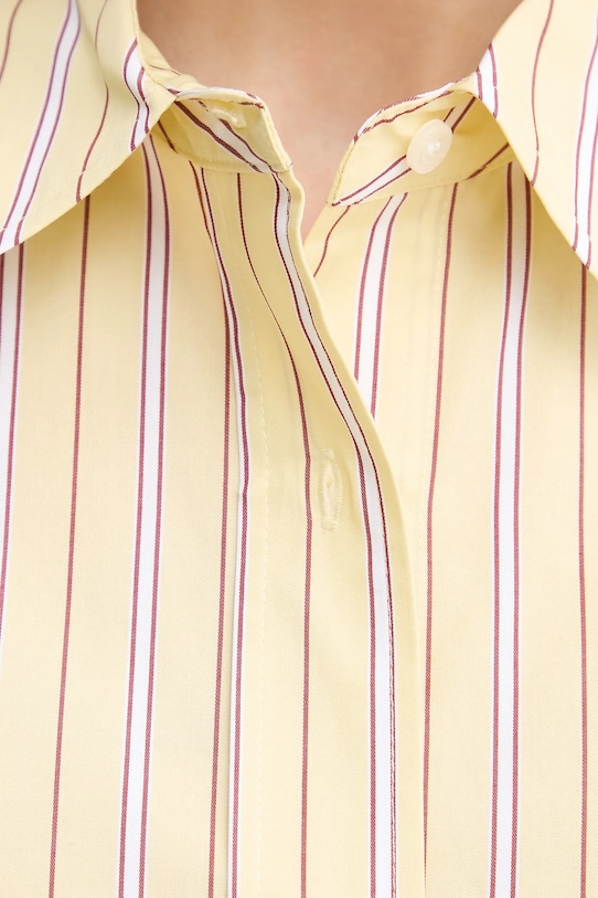 Bavlněná košile Samsoe Samsoe SALOVA F24300064 žlutá