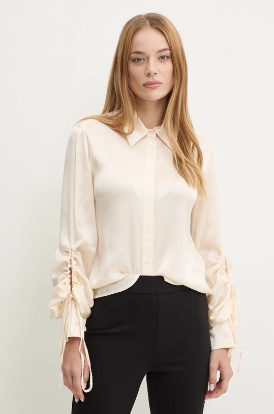 Twinset koszula z elastanem beżowy 242TP2477