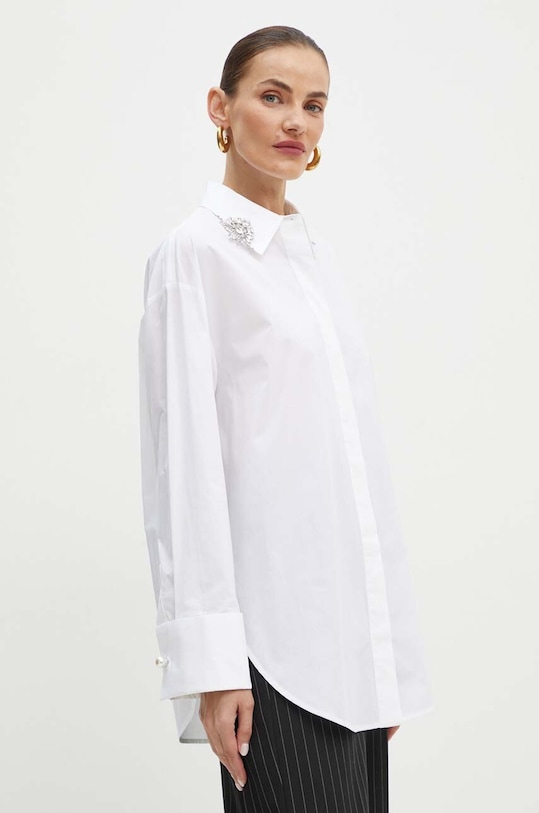Twinset camicia tessuto elasticizzato bianco 242AP2130