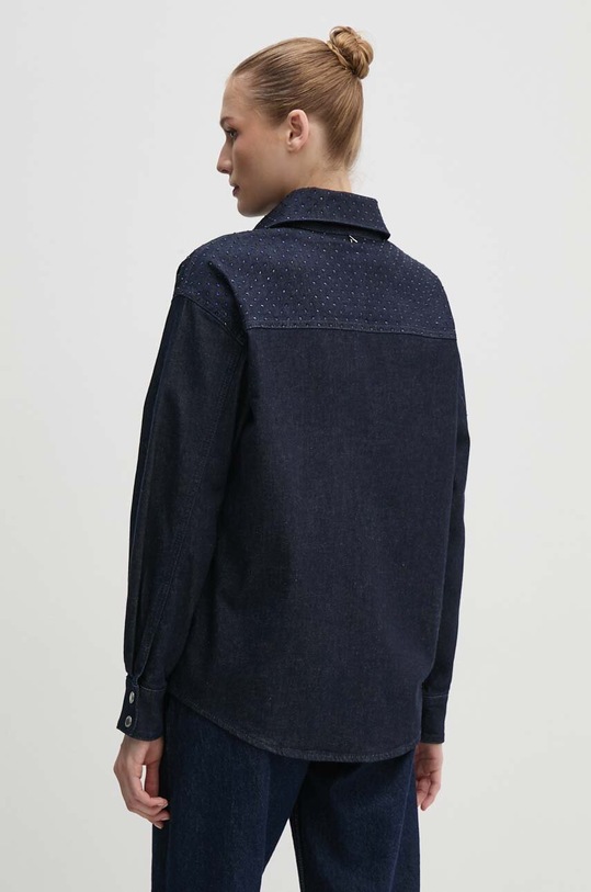 Odzież Twinset koszula jeansowa 242AP2360 granatowy