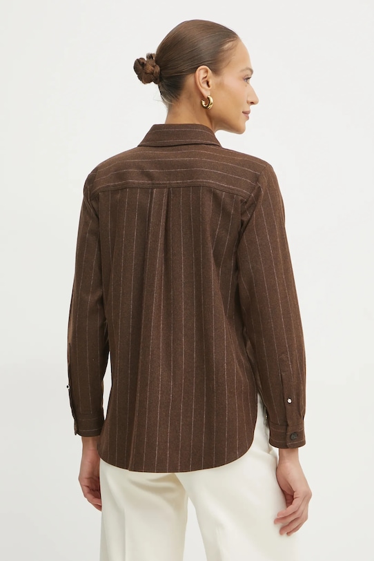 Odzież Marella koszula wełniana 2423196042200 brązowy