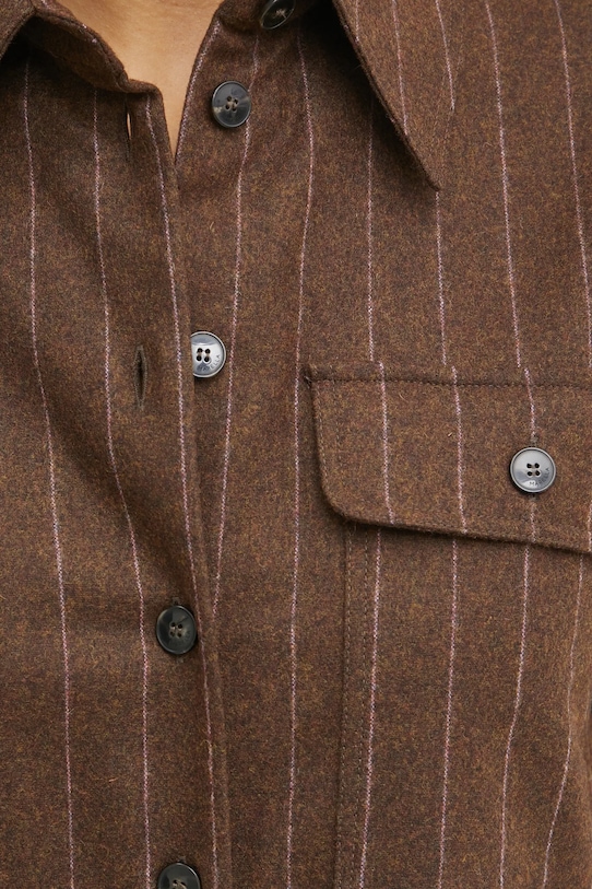 Marella koszula wełniana 2423196042200 brązowy