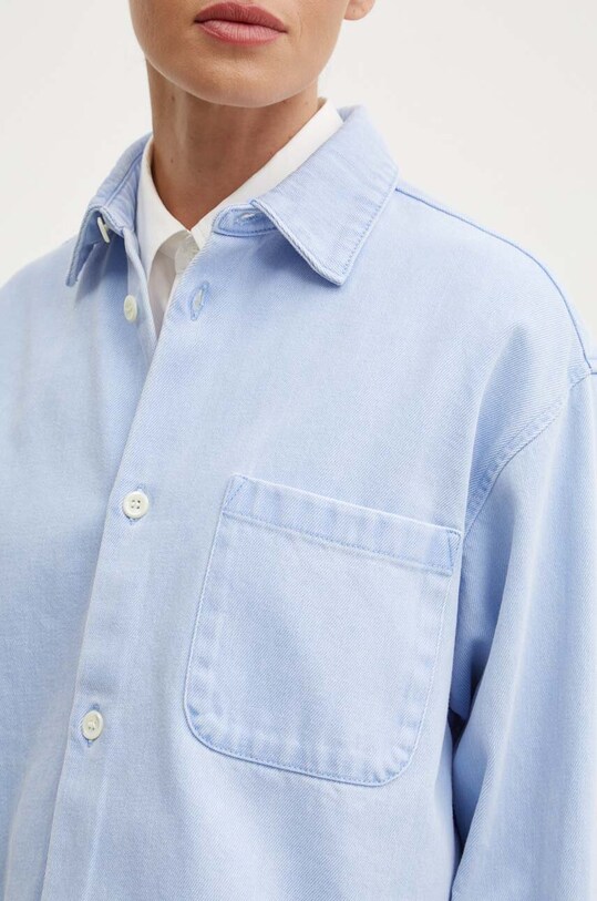 Джинсова сорочка A.P.C. surchemise samantha brodee COGZS.F02895 блакитний