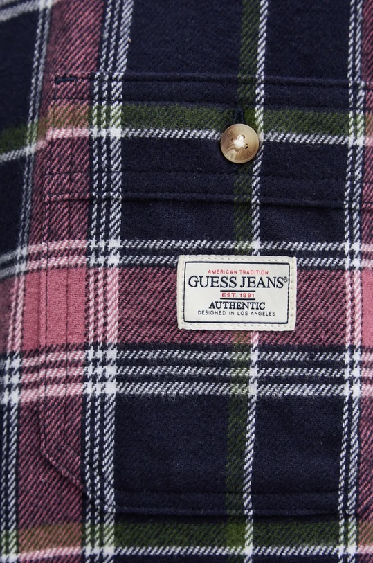 Bavlněná košile Guess Jeans W4BH79.WGMH1 námořnická modř