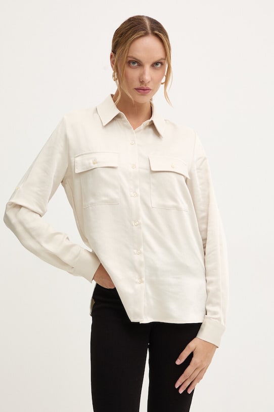 Guess koszula ANASTASIA regular beżowy W4BH19.WGIG2