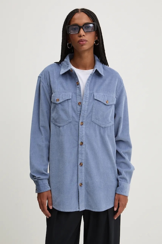 Roxy camasa din velur Let It Go Cord lung albastru ERJWT03630