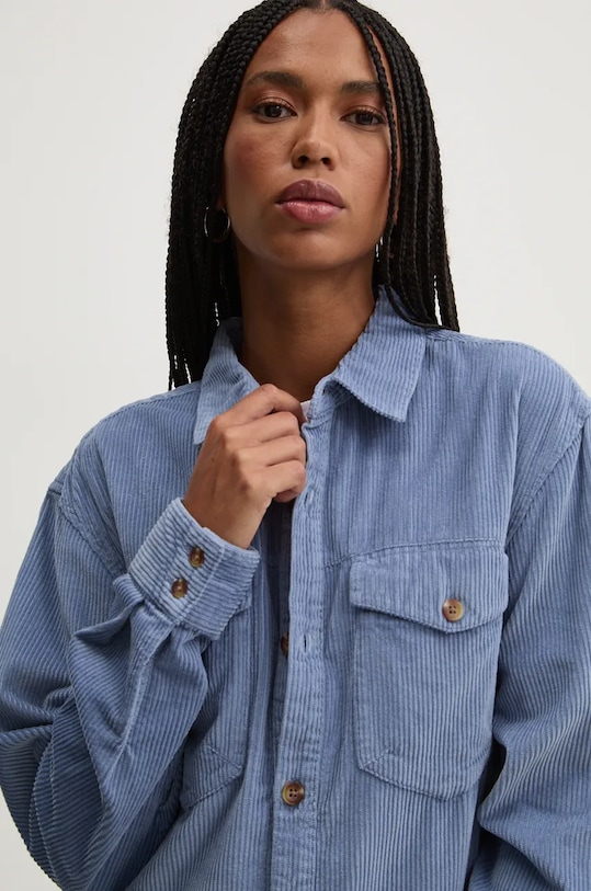 Roxy camasa din velur Let It Go Cord albastru ERJWT03630