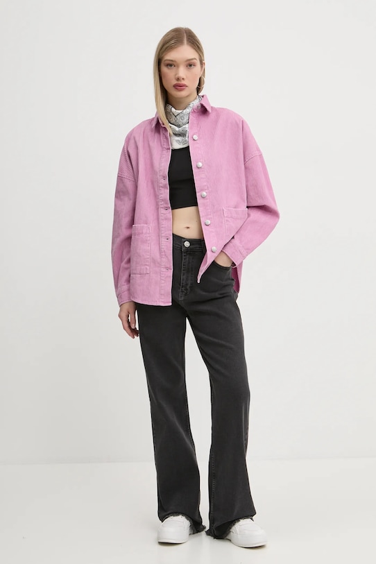 Roxy koszula sztruksowa Kick Back Washed Cord ERJWT03642 różowy AW24