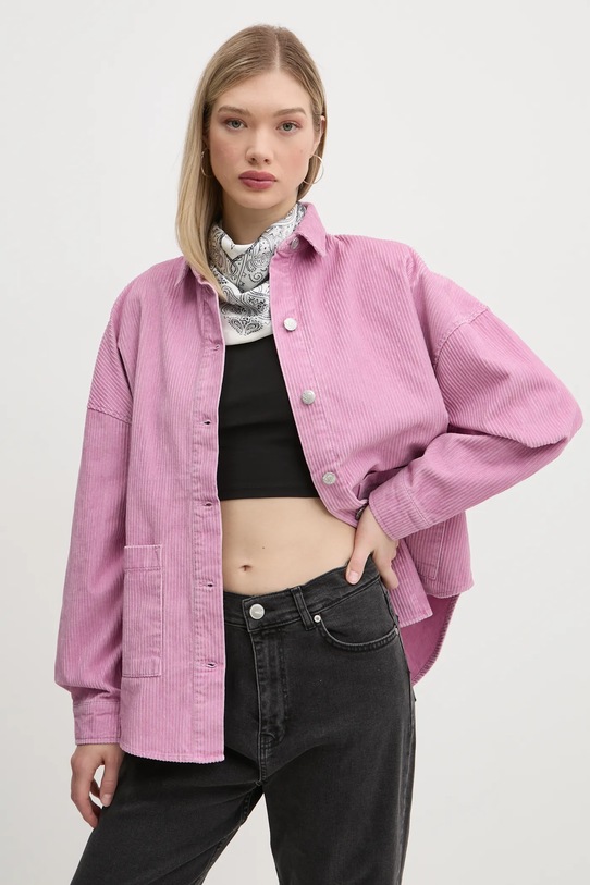 Manšestrová košile Roxy Kick Back Washed Cord růžová ERJWT03642