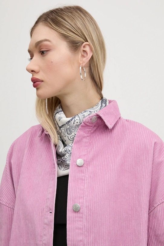 Manšestrová košile Roxy Kick Back Washed Cord ERJWT03642 růžová