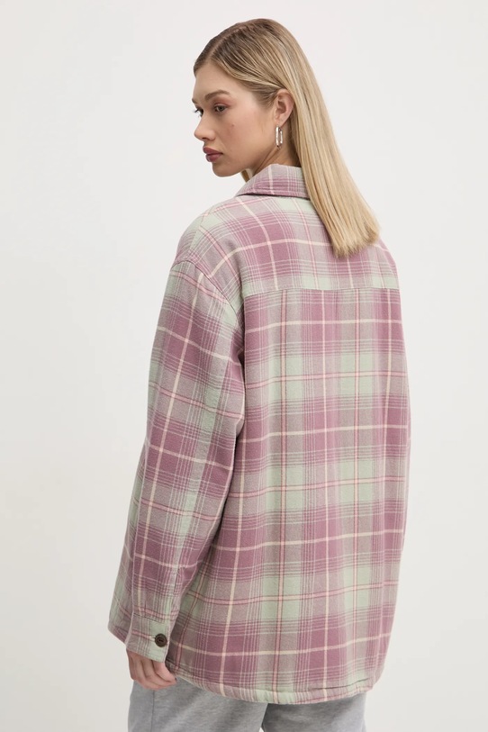 Îmbrăcăminte Quiksilver geacă cu aspect de cămașă Plaid Overshirt EQYWT04593 roz