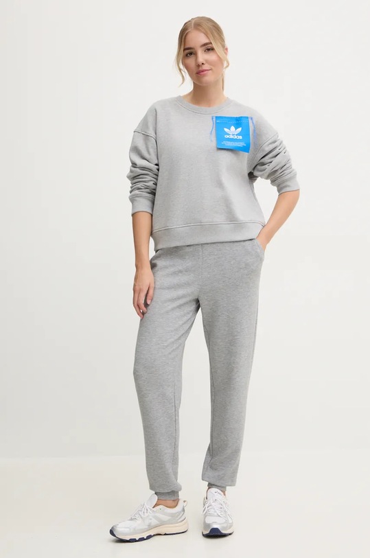 Pamučna dukserica adidas Originals x Ksenia Schneider IW5666 siva AW24