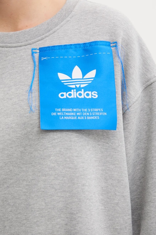 Pamučna dukserica adidas Originals x Ksenia Schneider siva IW5666