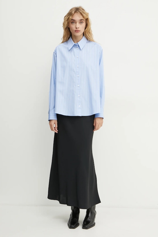 Памучна риза Ivy Oak IO112349 син AW24