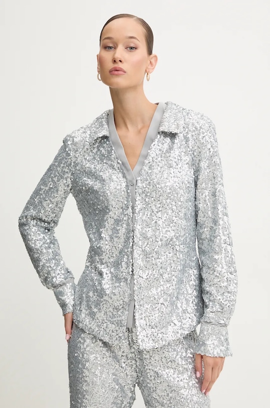 Stine Goya camasa lung argintiu S005.2260