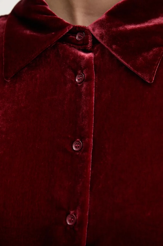 Велюрова сорочка Sisley 51EULQ07Y бордо