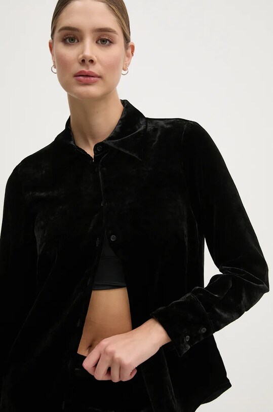 Sisley cămașă de catifea negru 51EULQ07Y