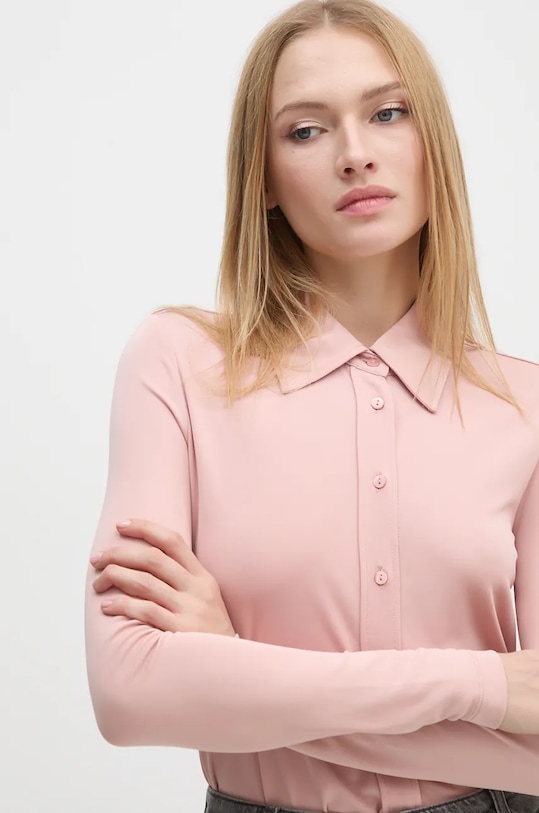 Sisley camicia semplice arancione 54HXLQ087