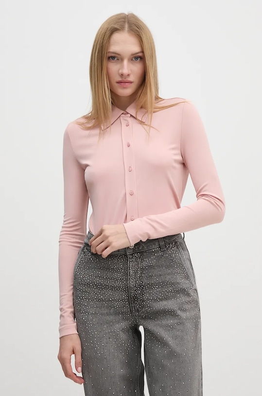 Sisley camicia arancione 54HXLQ087