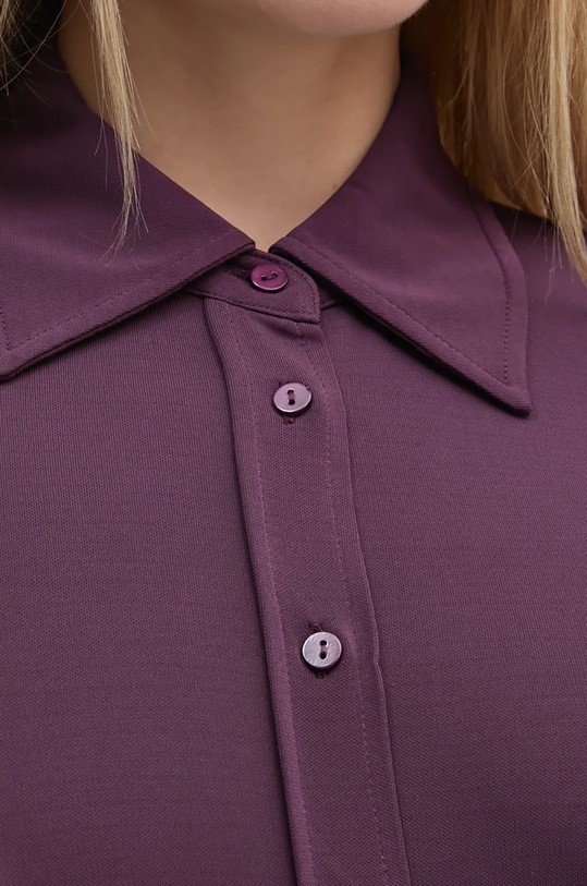 Sisley koszula 54HXLQ087 fioletowy