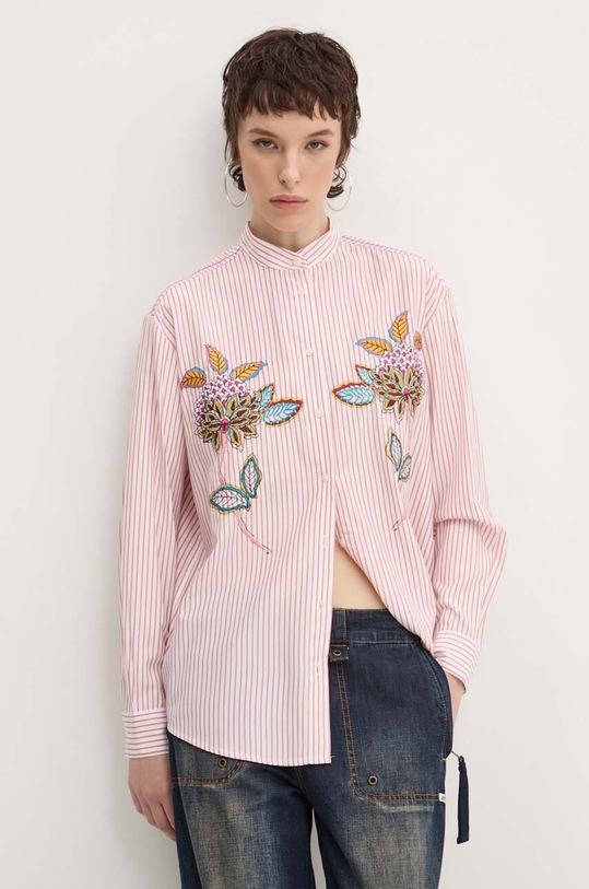 Košile Desigual NAGANO nášivka růžová 24WWCW40