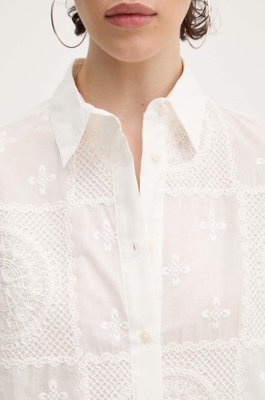 Pamučna košulja Desigual SENDAI 24WWCW31 bijela AW24