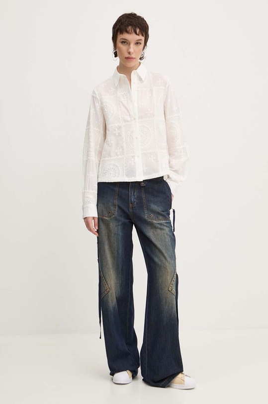 Odjeća Pamučna košulja Desigual SENDAI 24WWCW31 bijela