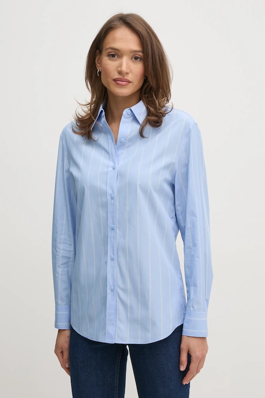 Хлопковая рубашка Calvin Klein casual голубой K20K207670