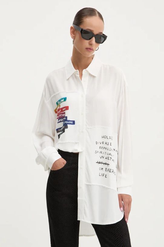 Košile Desigual KOBE dlouhý bílá 24WWCW16